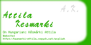 attila kesmarki business card